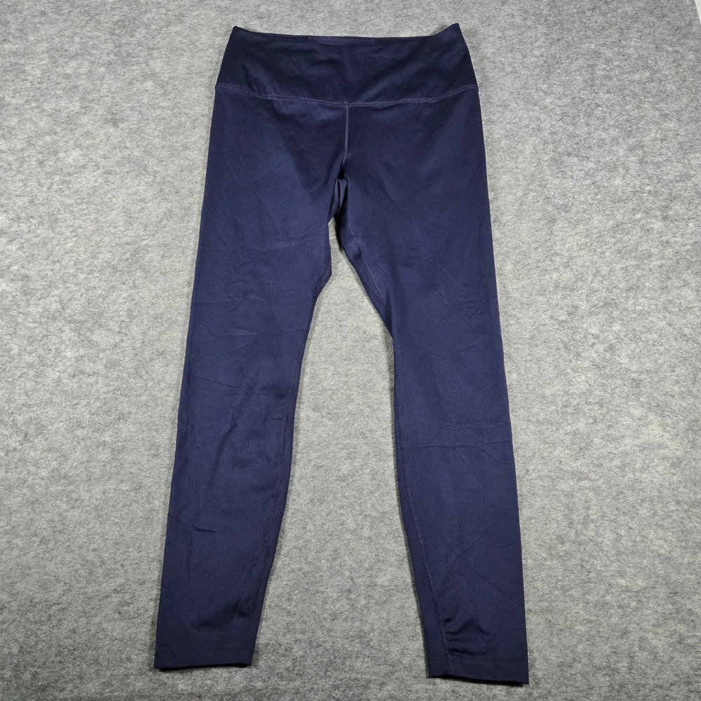 Nike Dri-FIT Navy Ankle Leggings Stretch Women's Size L Athleisure